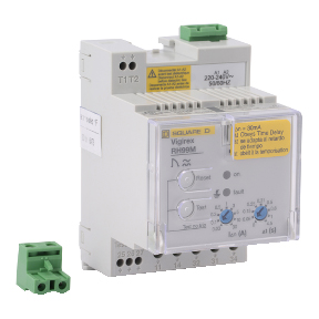 Schneider Electric Ground Fault Relay; 12 - 24VAC / 110 - 130VAC / 220 - 240VAC; 0.03 - 30A Max. Sensitivity; UL 1053